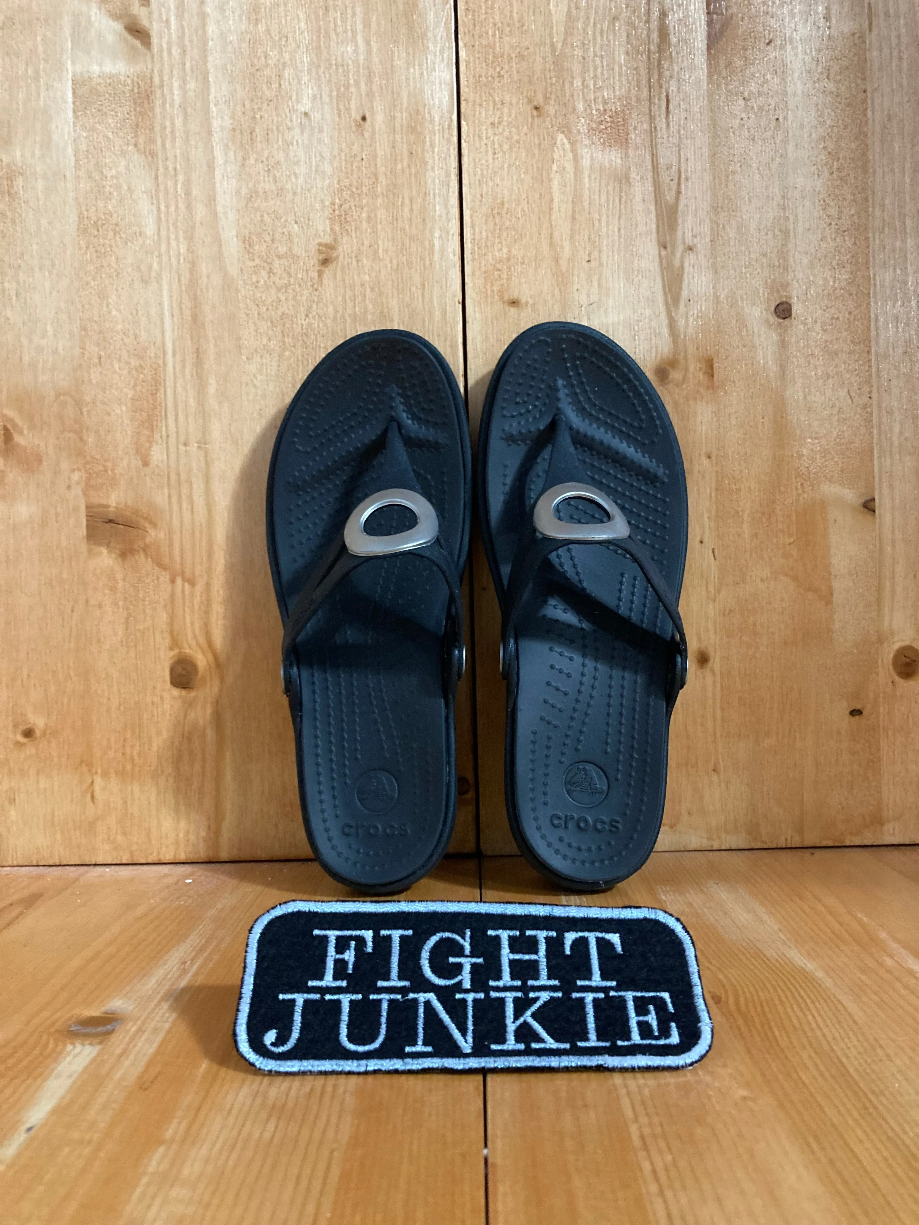 CROCS CLASSIC Women's Size 8 Slip On Shoes Sneakers Flip Flops Triple Black