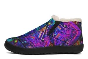 Cyber Cyan Winter Slippers