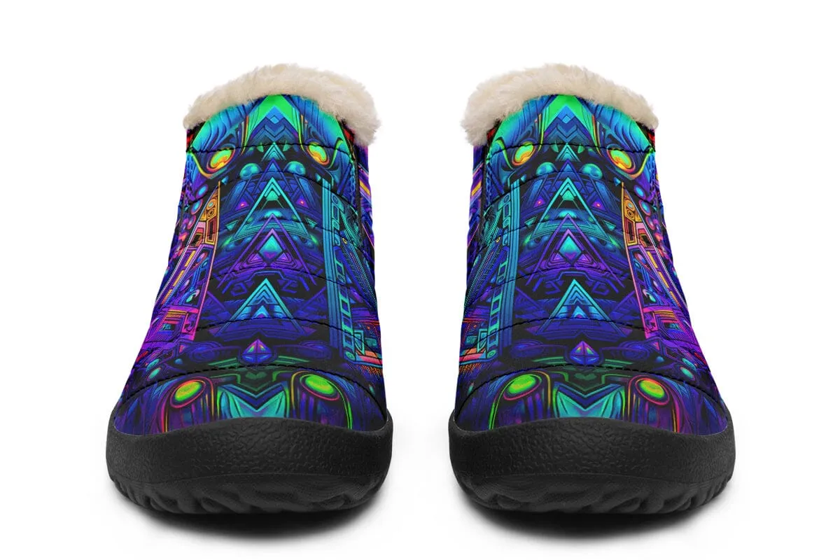 Cyber Cyan Winter Slippers