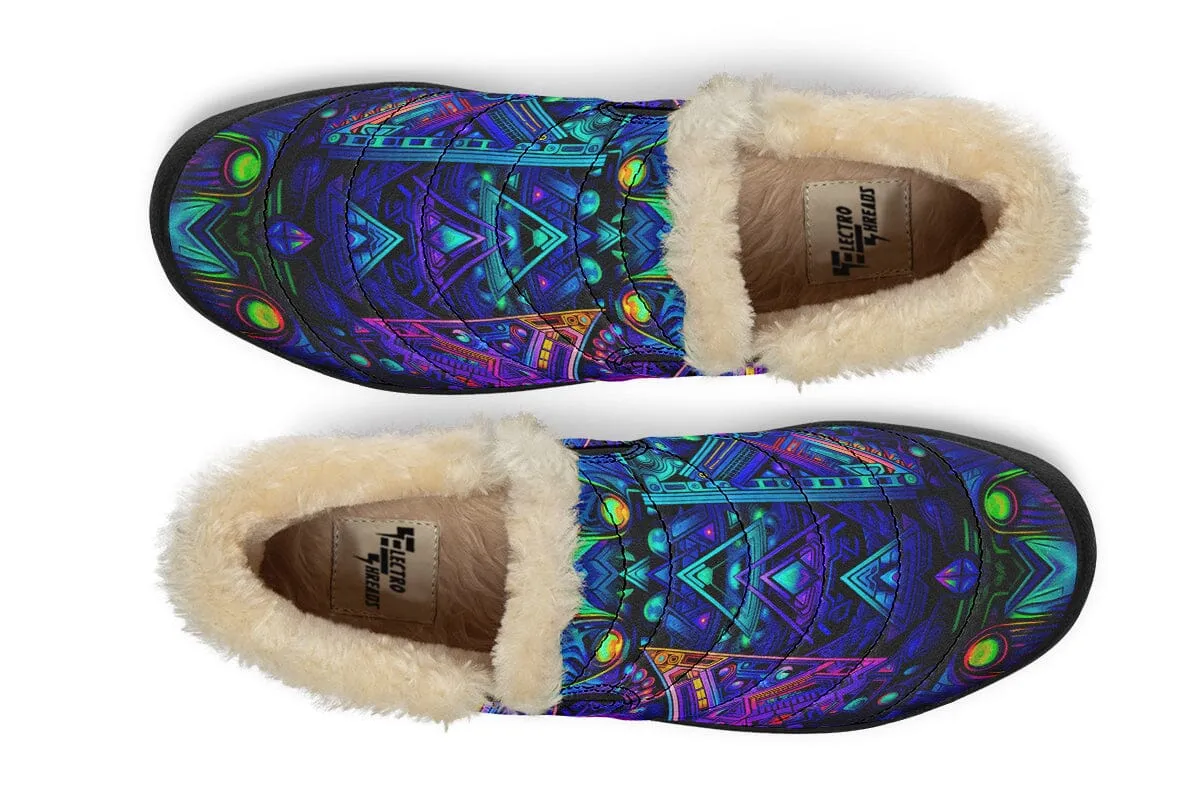 Cyber Cyan Winter Slippers