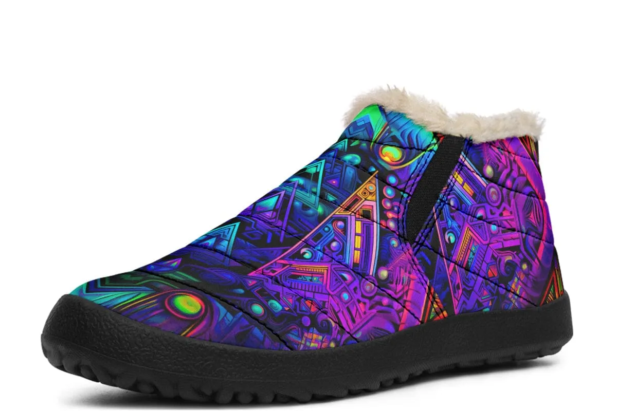 Cyber Cyan Winter Slippers