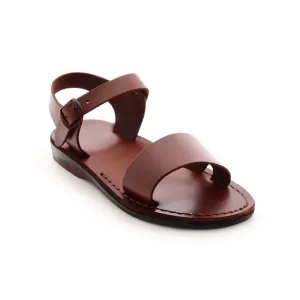 Demeter - Leather sandal with ankle strap