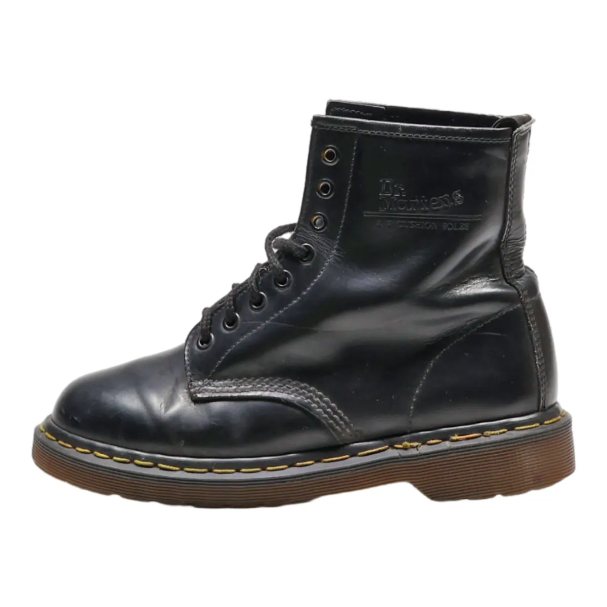 DR MARTENS Made In England Lace-Up Boots Black Leather Womens UK 5
