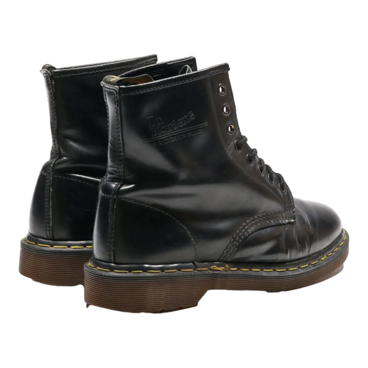 DR MARTENS Made In England Lace-Up Boots Black Leather Womens UK 5