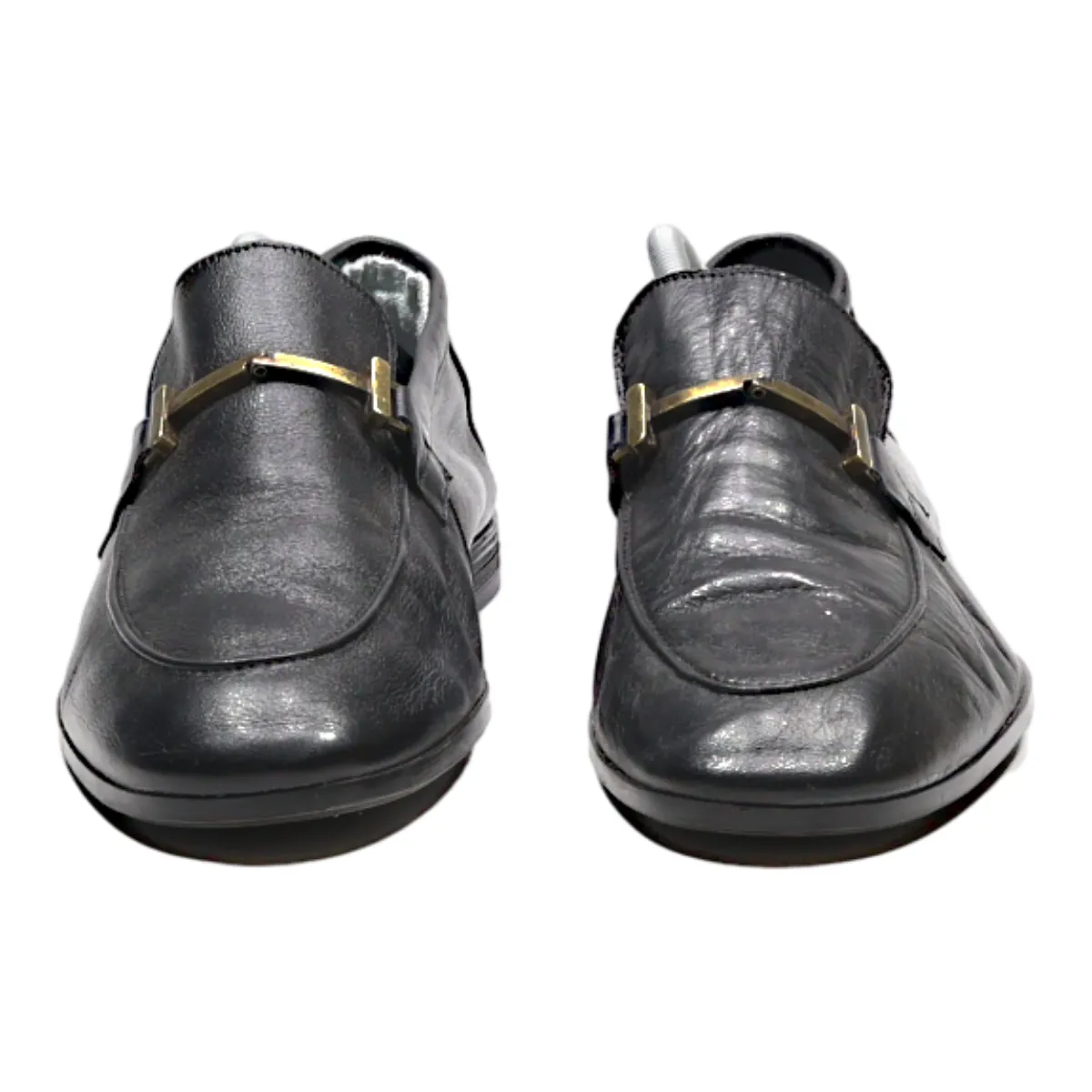 FRAU Loafer Shoes Black Leather Mens UK 9.5