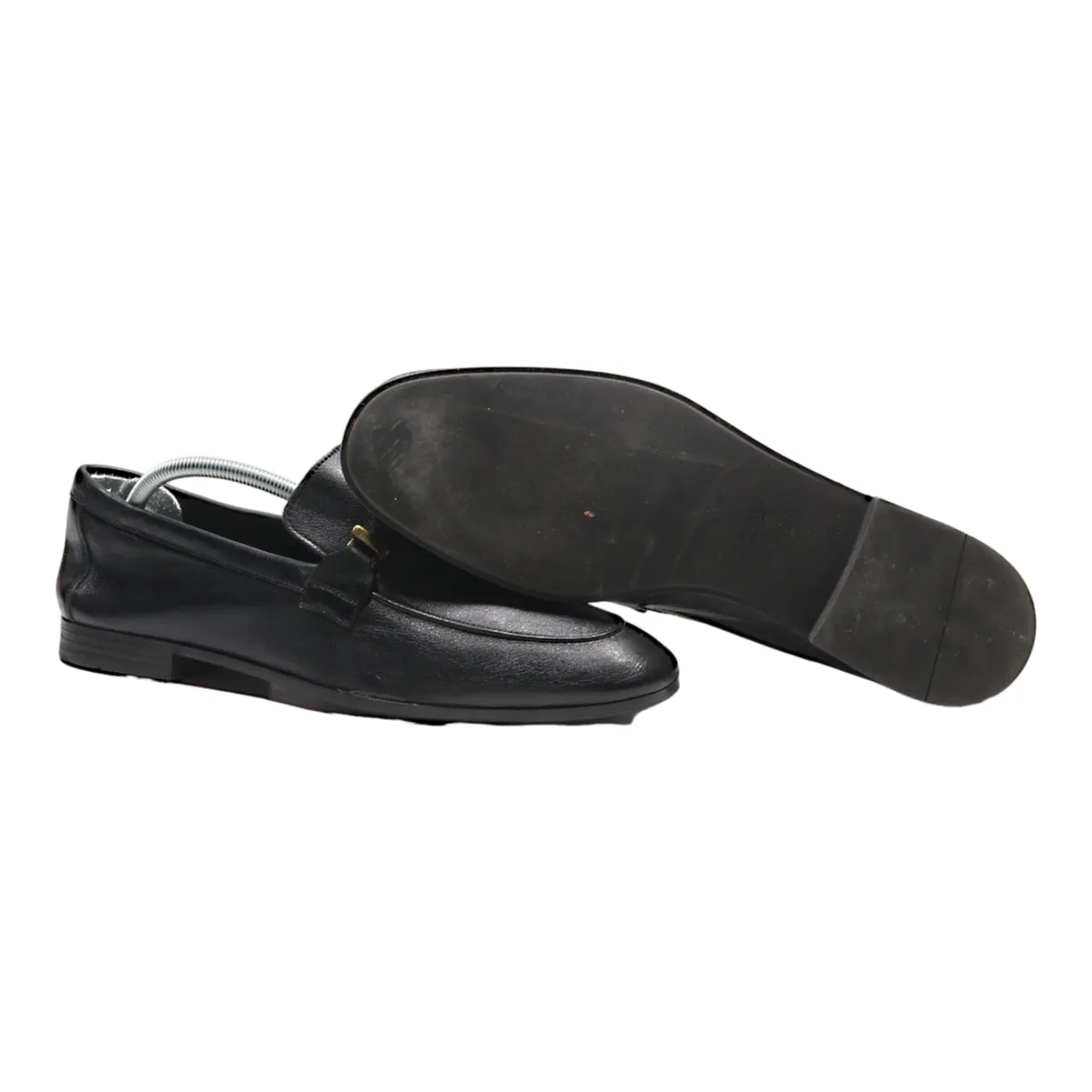 FRAU Loafer Shoes Black Leather Mens UK 9.5