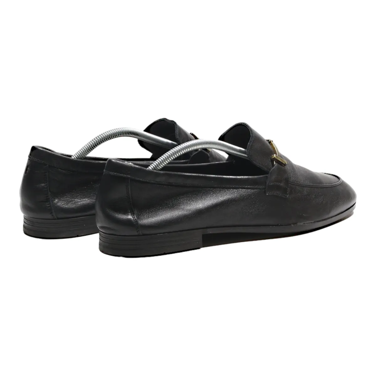 FRAU Loafer Shoes Black Leather Mens UK 9.5
