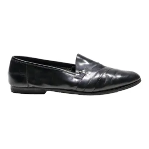 GINO CHERRUTI Loafer Shoes Black Leather Mens UK 10.5