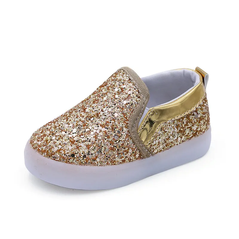 Glitter Light-Up Slip-On Shoes