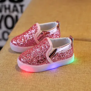 Glitter Light-Up Slip-On Shoes