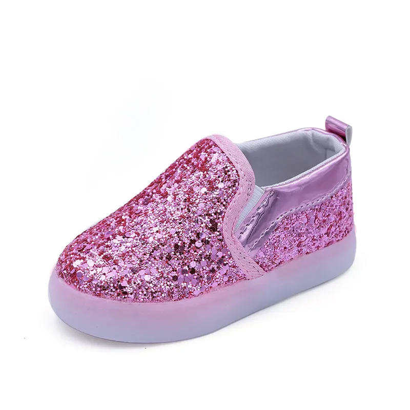 Glitter Light-Up Slip-On Shoes