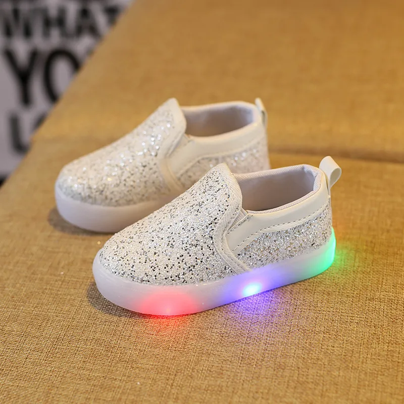 Glitter Light-Up Slip-On Shoes