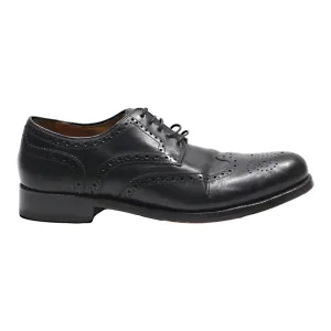 GORDON & BROS Brogue Shoes Black Leather Mens UK 9
