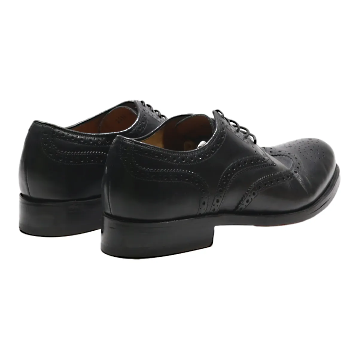 GORDON & BROS Brogue Shoes Black Leather Mens UK 9