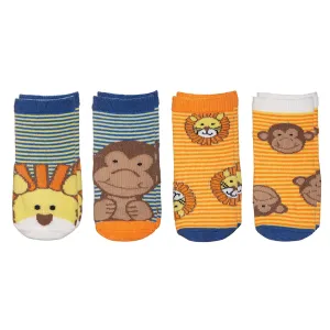 Kids Safari Socks - Lion/Monkey