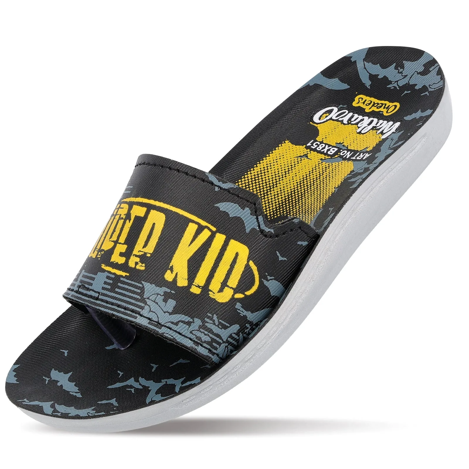 Kid's Slide Sandals  - BX851 Black Yellow