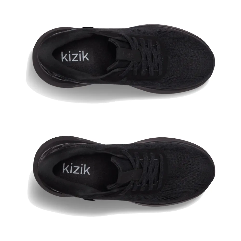 Kizik Men's Athens 2 Slip On Sneaker in Blackout
