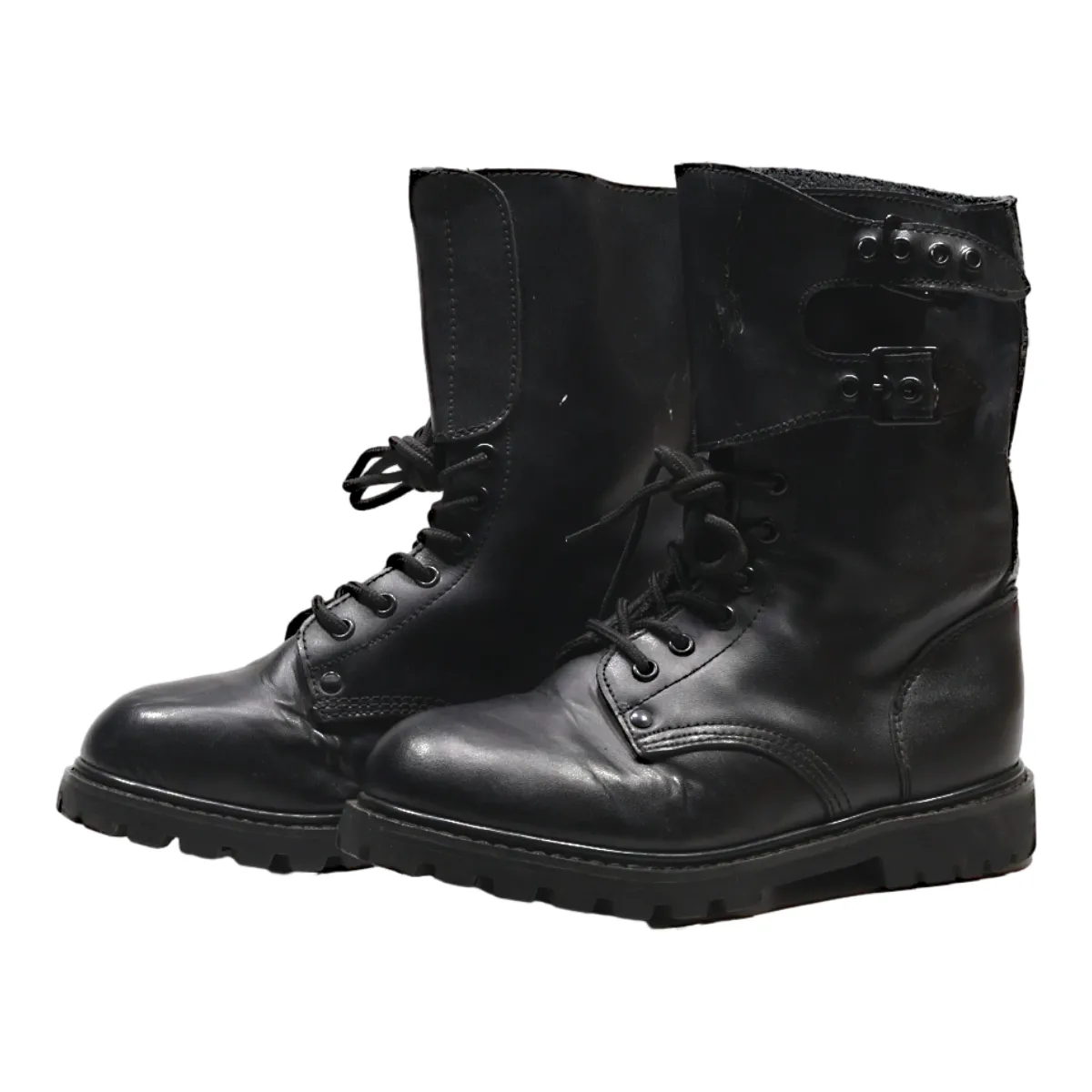 Lace-Up Boots Black Leather Mens UK 6.5