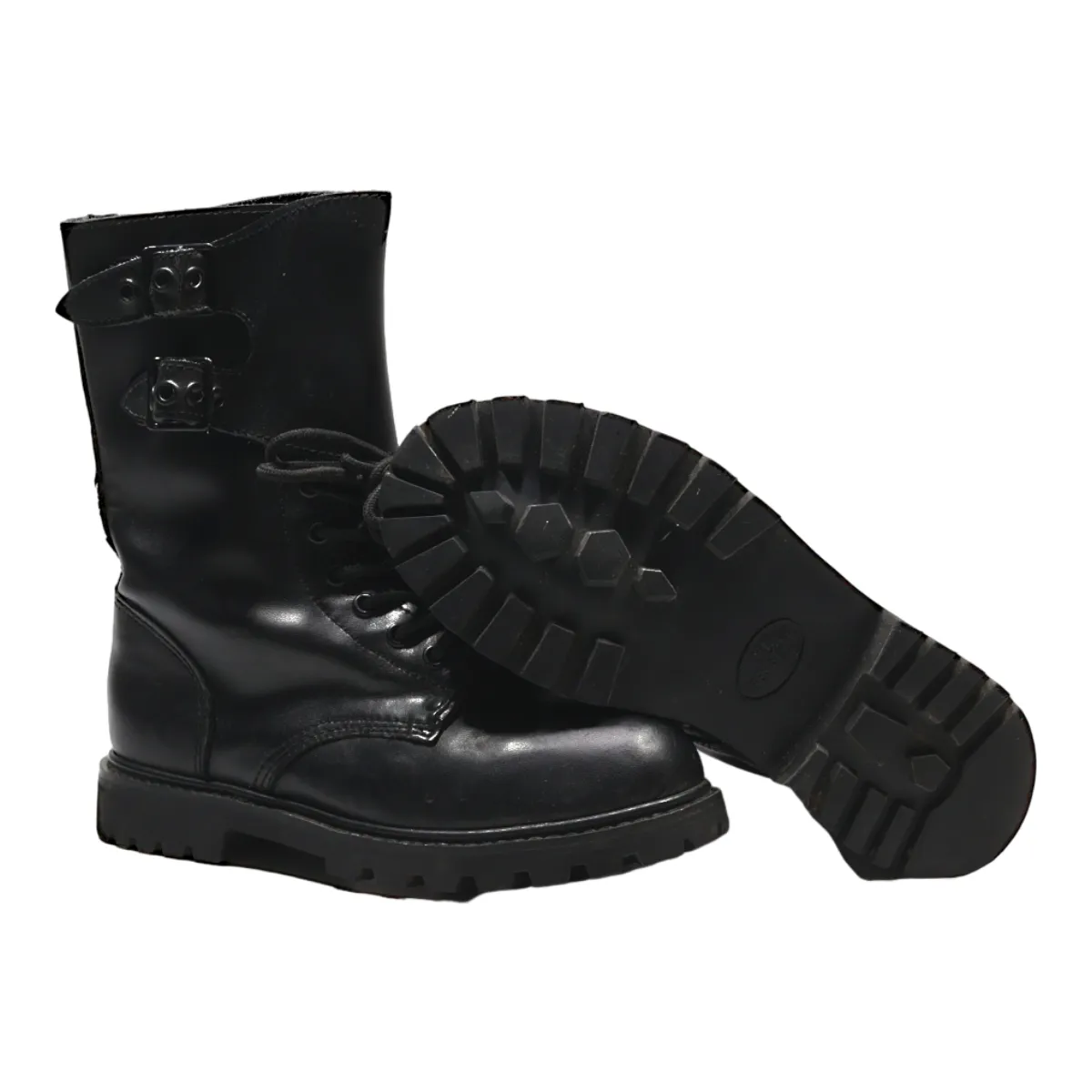 Lace-Up Boots Black Leather Mens UK 6.5