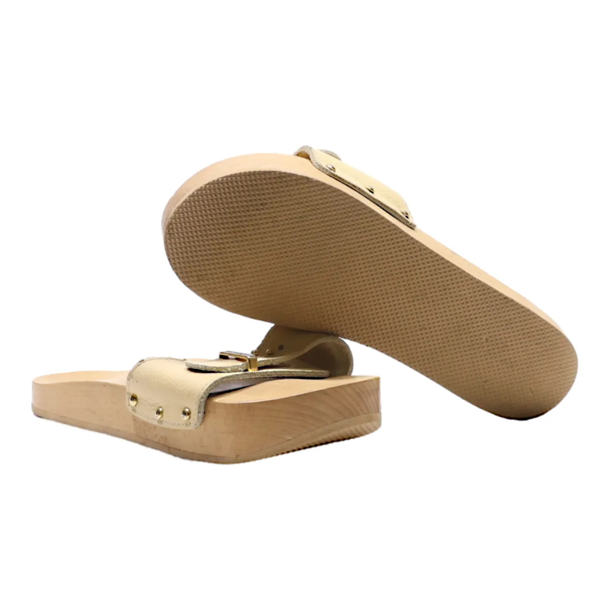 LANAFORM Slider Sandals Beige Leather Womens UK 4