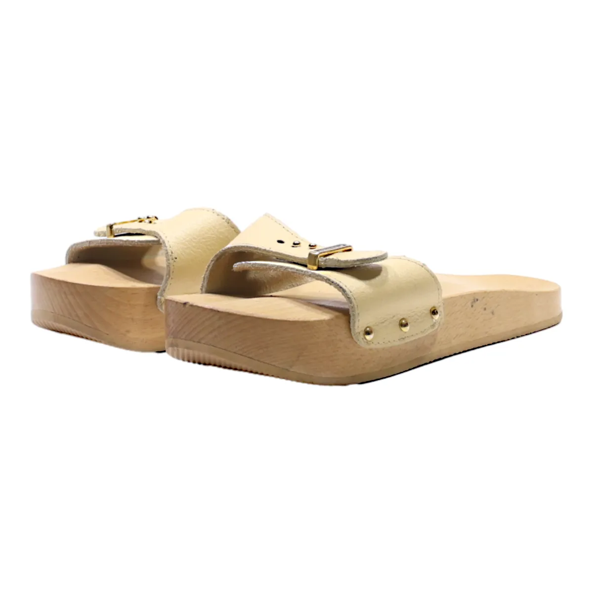 LANAFORM Slider Sandals Beige Leather Womens UK 4