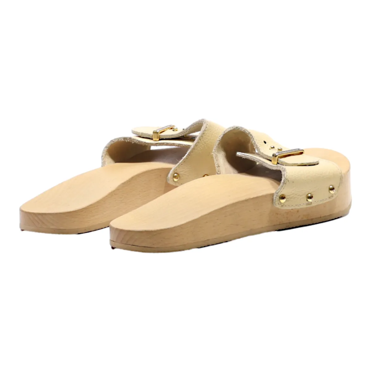 LANAFORM Slider Sandals Beige Leather Womens UK 4