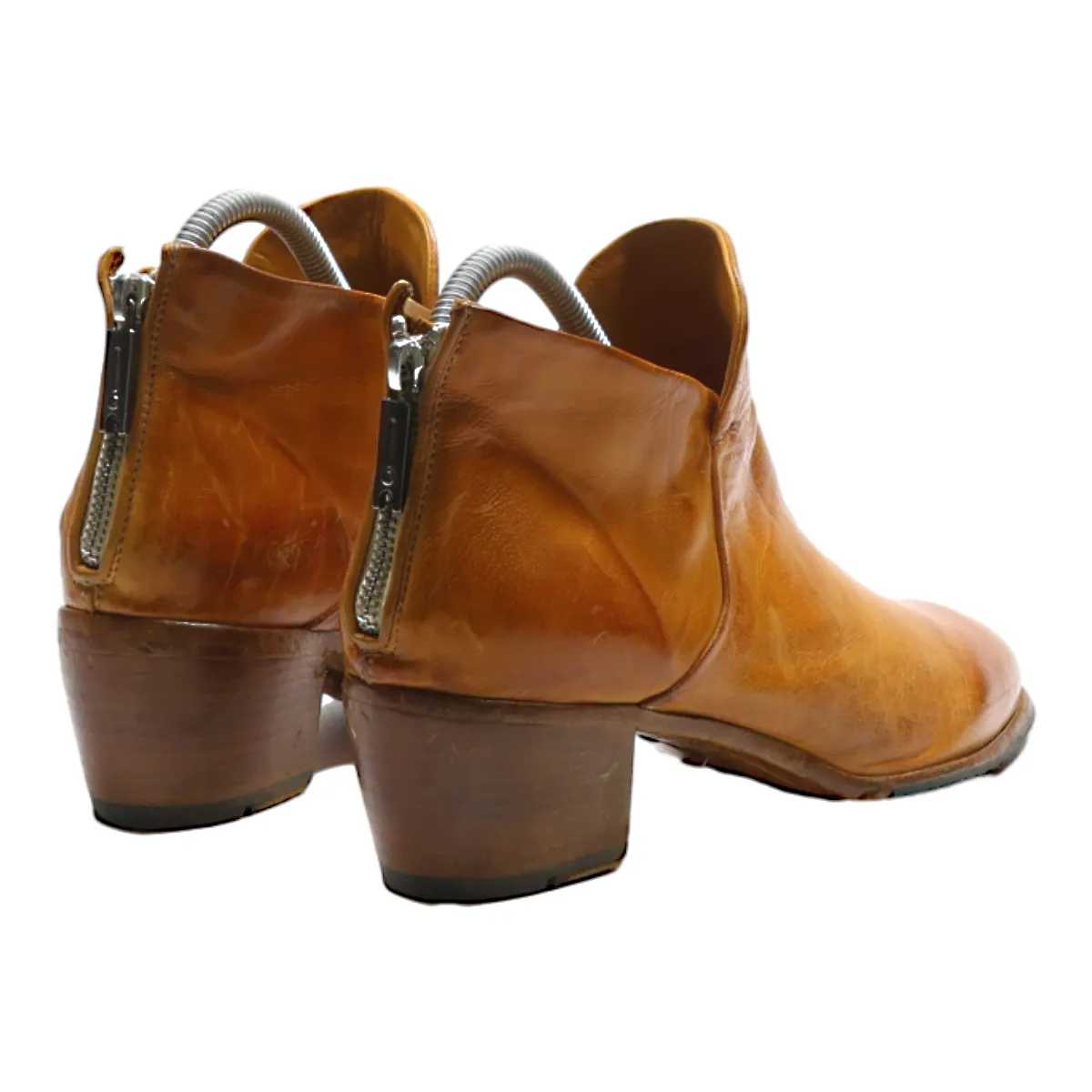 LEMARGO Ankle Boots Orange Leather Womens UK 4