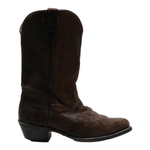 LONG HAUL Cowboy Boots Brown Suede Mens UK 9