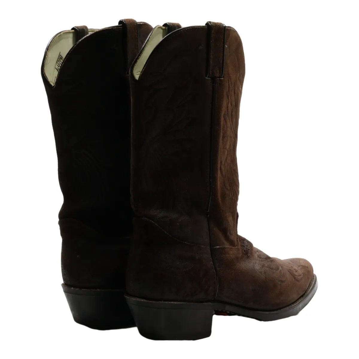 LONG HAUL Cowboy Boots Brown Suede Mens UK 9