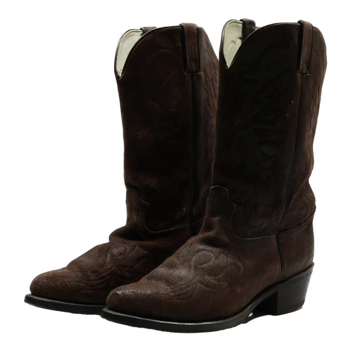 LONG HAUL Cowboy Boots Brown Suede Mens UK 9