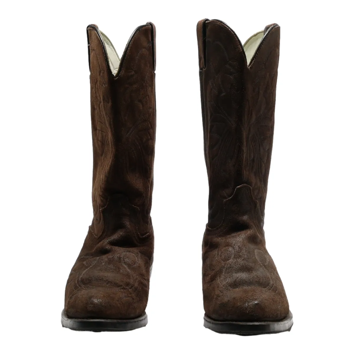 LONG HAUL Cowboy Boots Brown Suede Mens UK 9