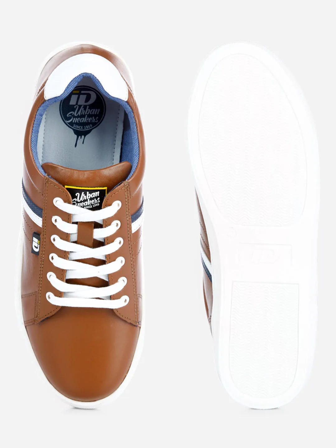 Men's Tan Lace Up  Casual Sneaker (ID3056)