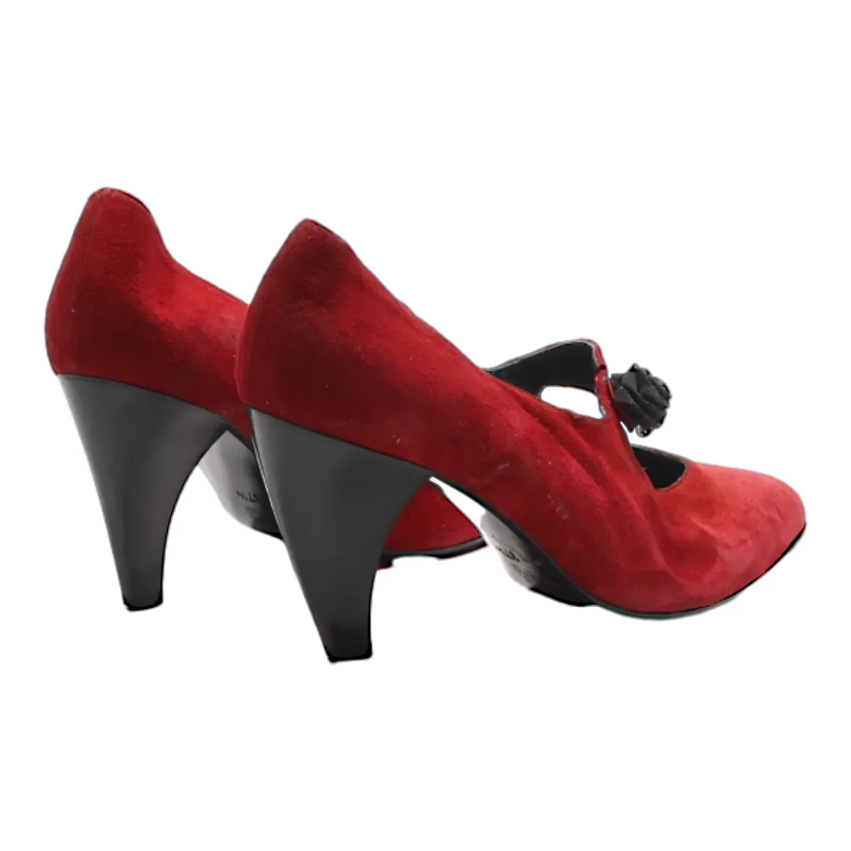 MICHEL Pump Heels Red Suede Womens UK 4.5