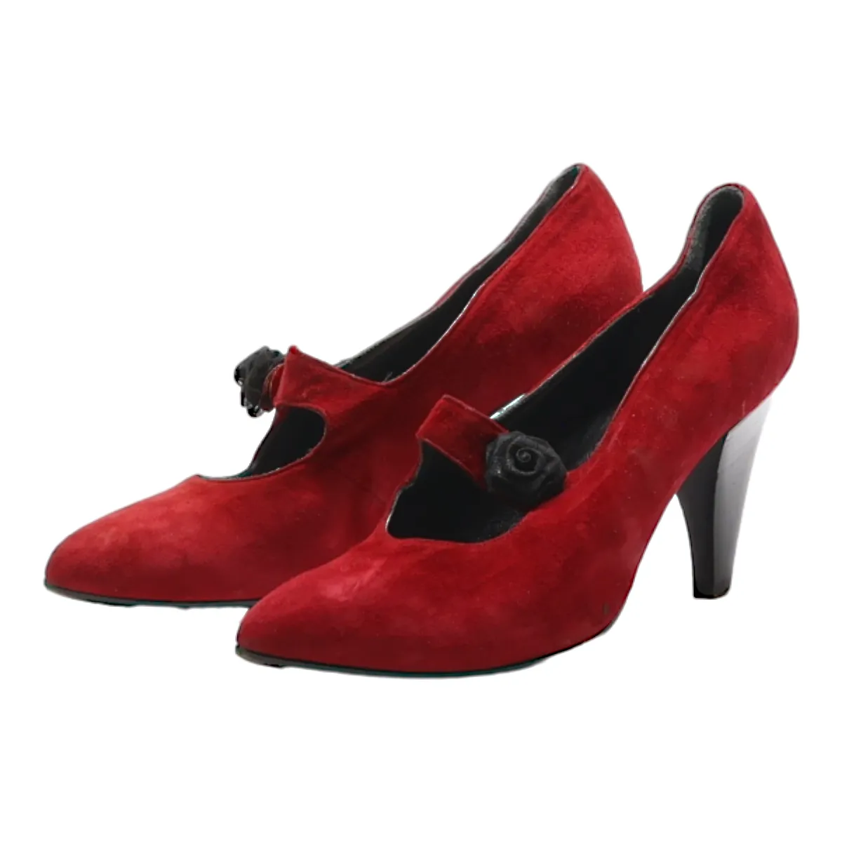 MICHEL Pump Heels Red Suede Womens UK 4.5