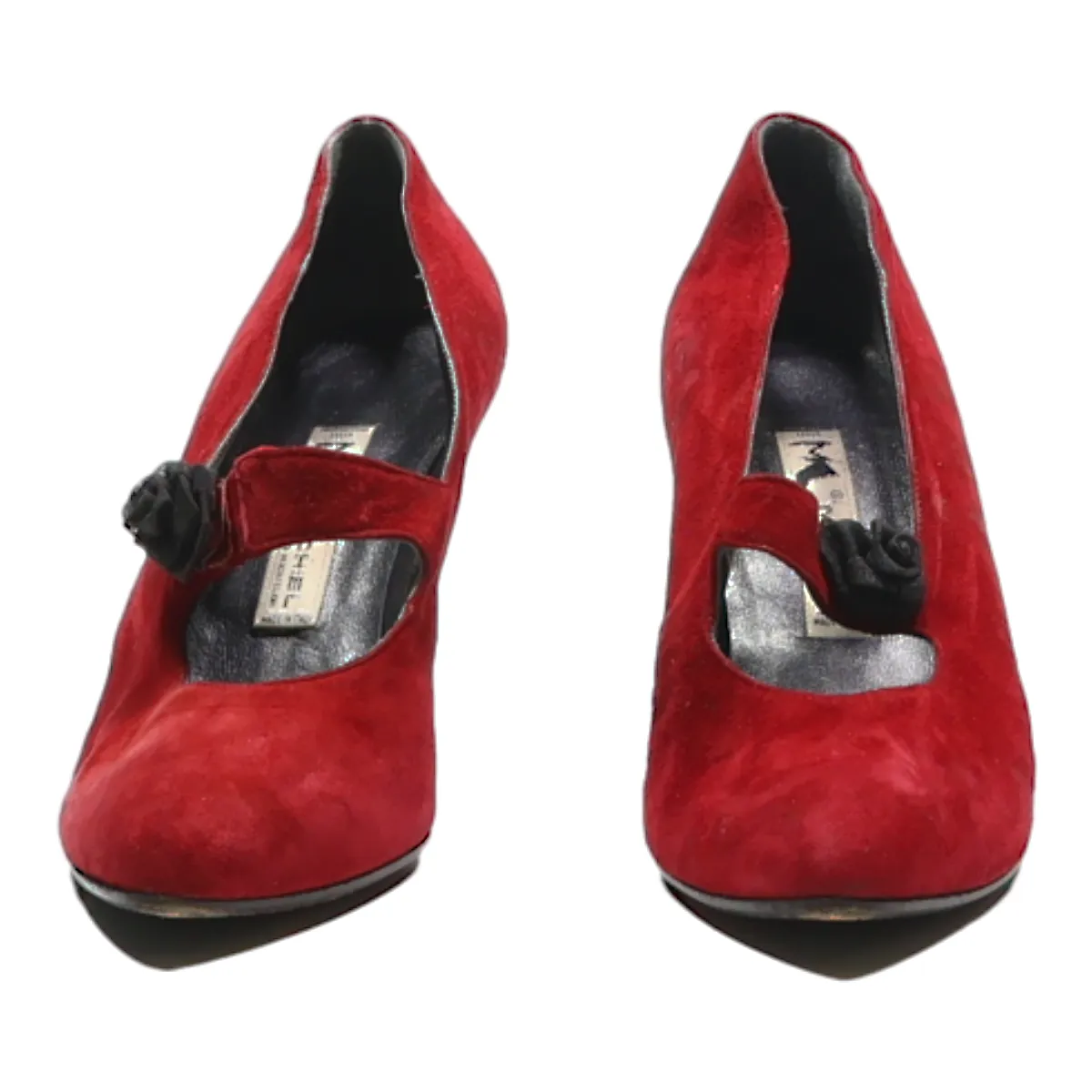 MICHEL Pump Heels Red Suede Womens UK 4.5