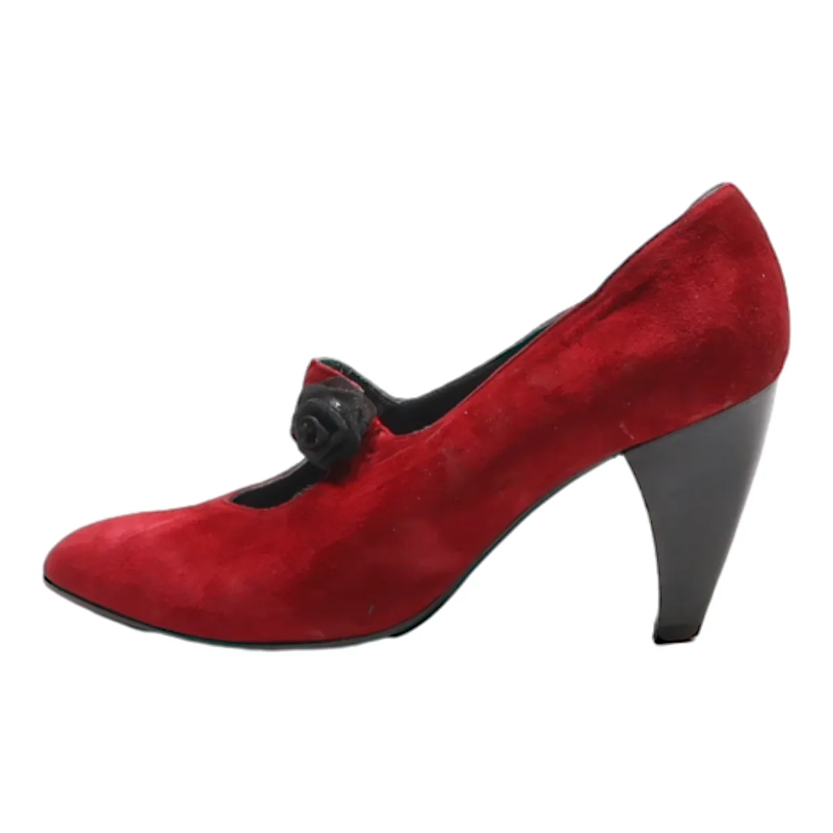MICHEL Pump Heels Red Suede Womens UK 4.5