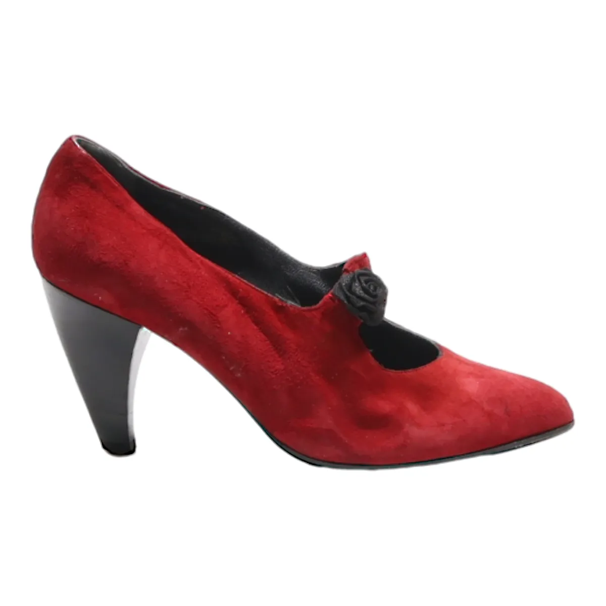 MICHEL Pump Heels Red Suede Womens UK 4.5