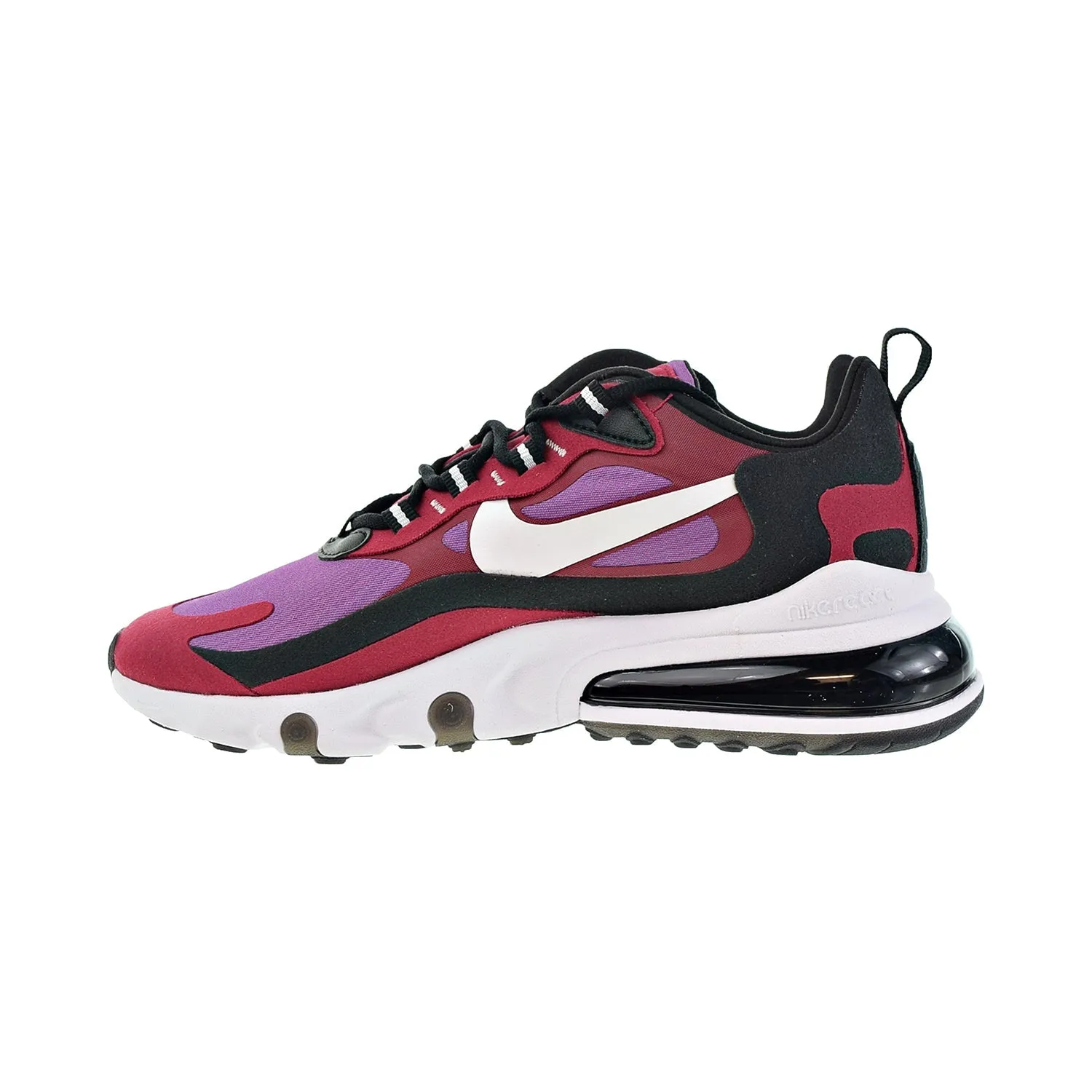 Nike Air Max 270 React Women's Shoes Noble Red-Black-Vivid Purple