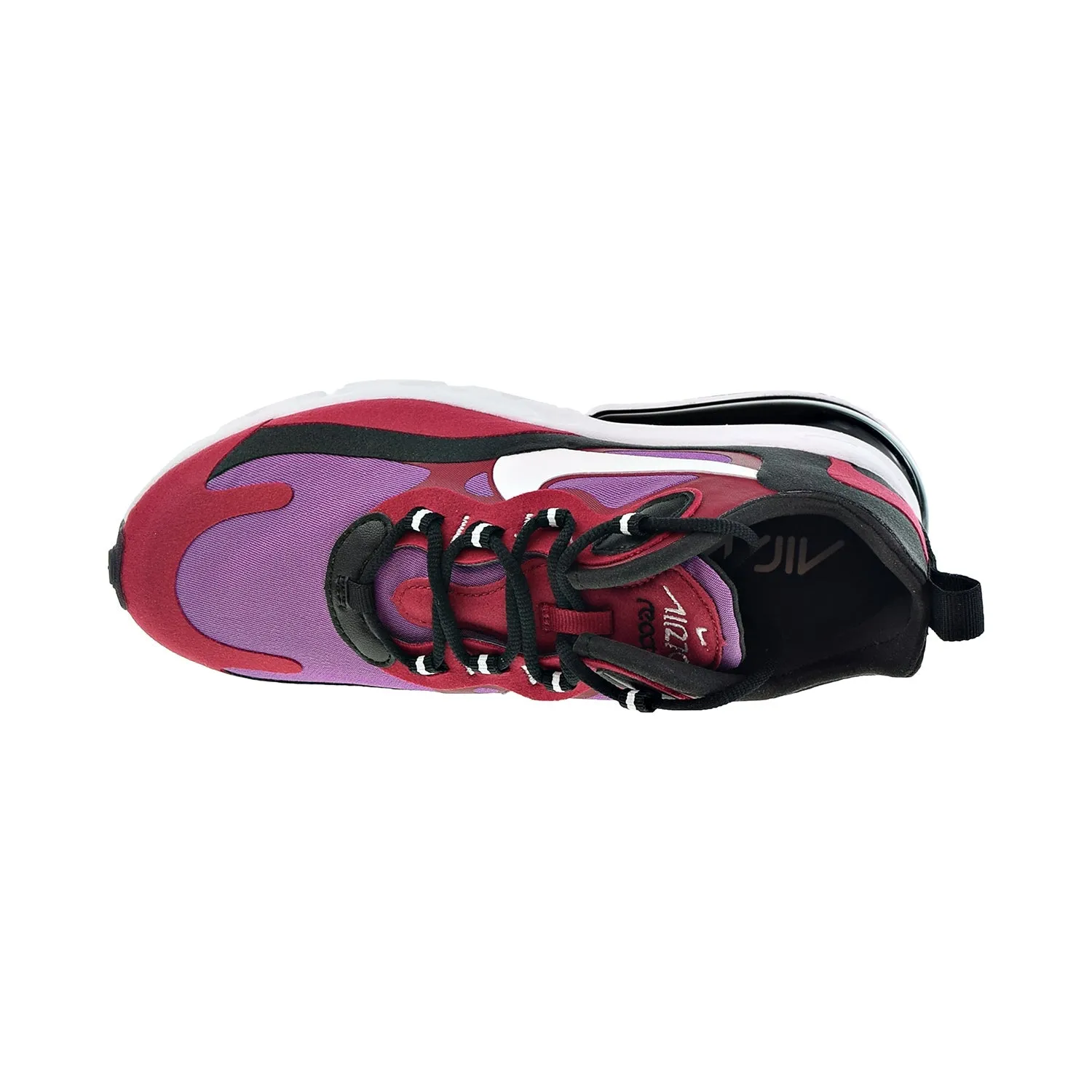 Nike Air Max 270 React Women's Shoes Noble Red-Black-Vivid Purple