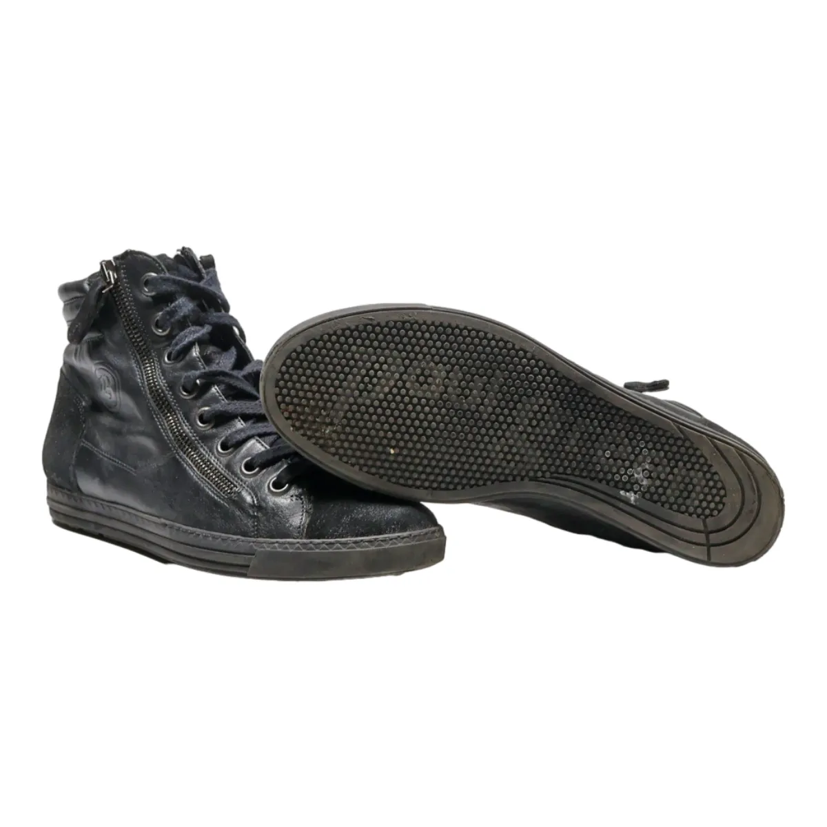 PAUL GREEN High Top Trainers Black Leather Womens UK 3