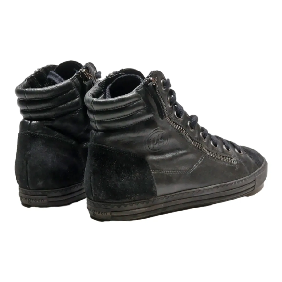 PAUL GREEN High Top Trainers Black Leather Womens UK 3