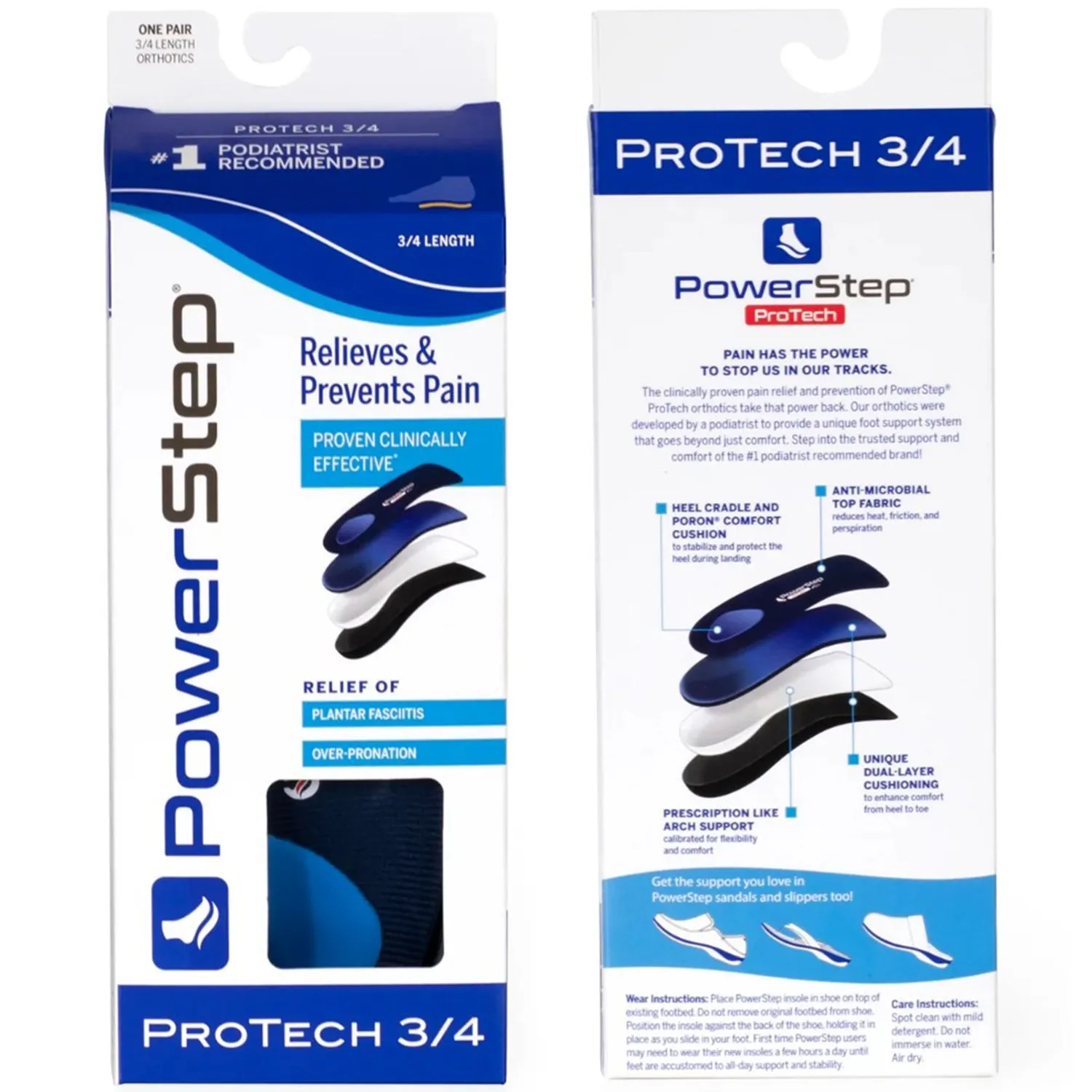 Powerstep ProTech 3/4 Insoles