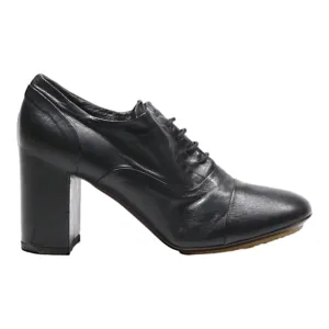 ROBERTO DEL CARLO Oxford Block Heels Black Leather Womens UK 5