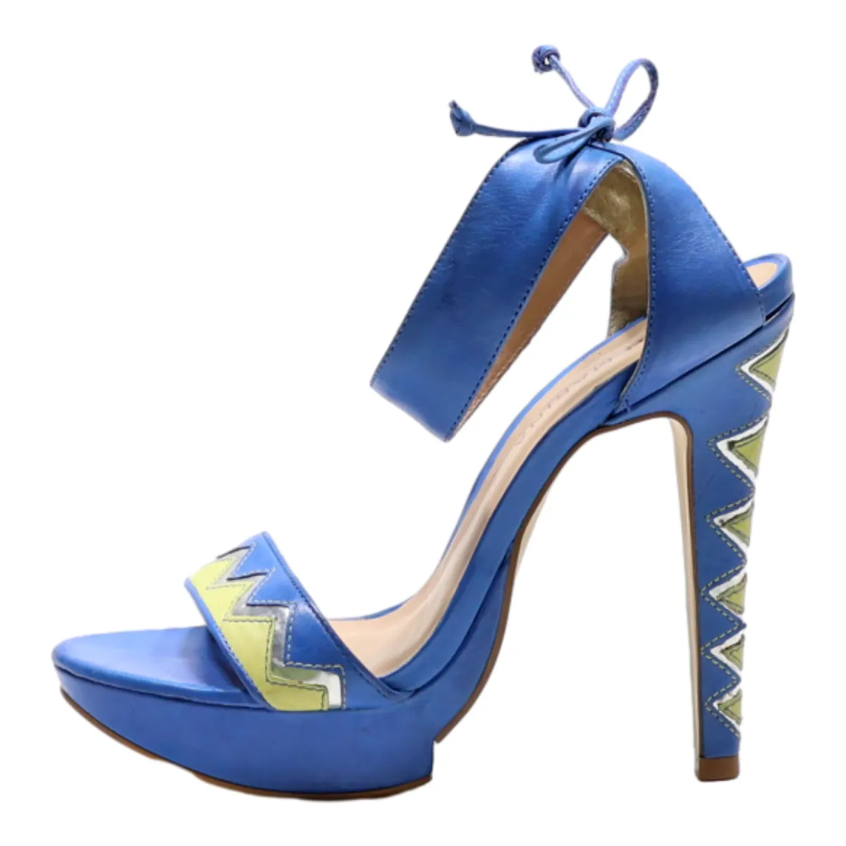 SAN MARINA Strappy Heels Blue Leather Womens UK 6