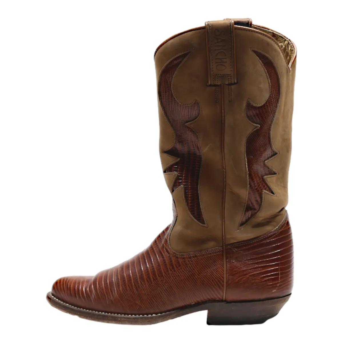 SANCHO Cowboy Boots Brown Leather Womens UK 4