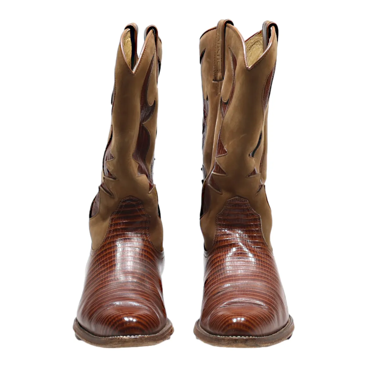 SANCHO Cowboy Boots Brown Leather Womens UK 4