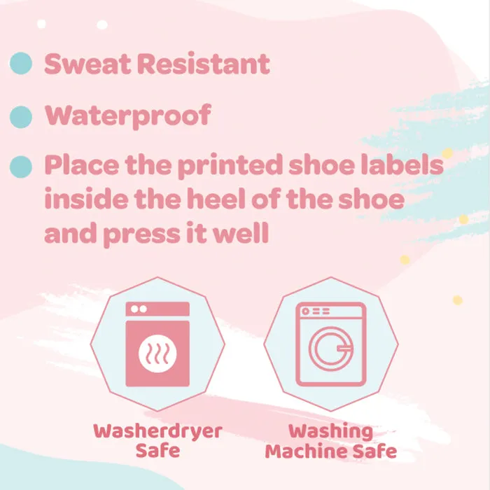 Shoe Labels Pack - Solid White