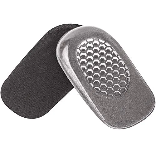 Silicone Heel Cups - 0.6 Inches Gel Height Increase Insoles, Achilles Tendonitis Inserts for Women