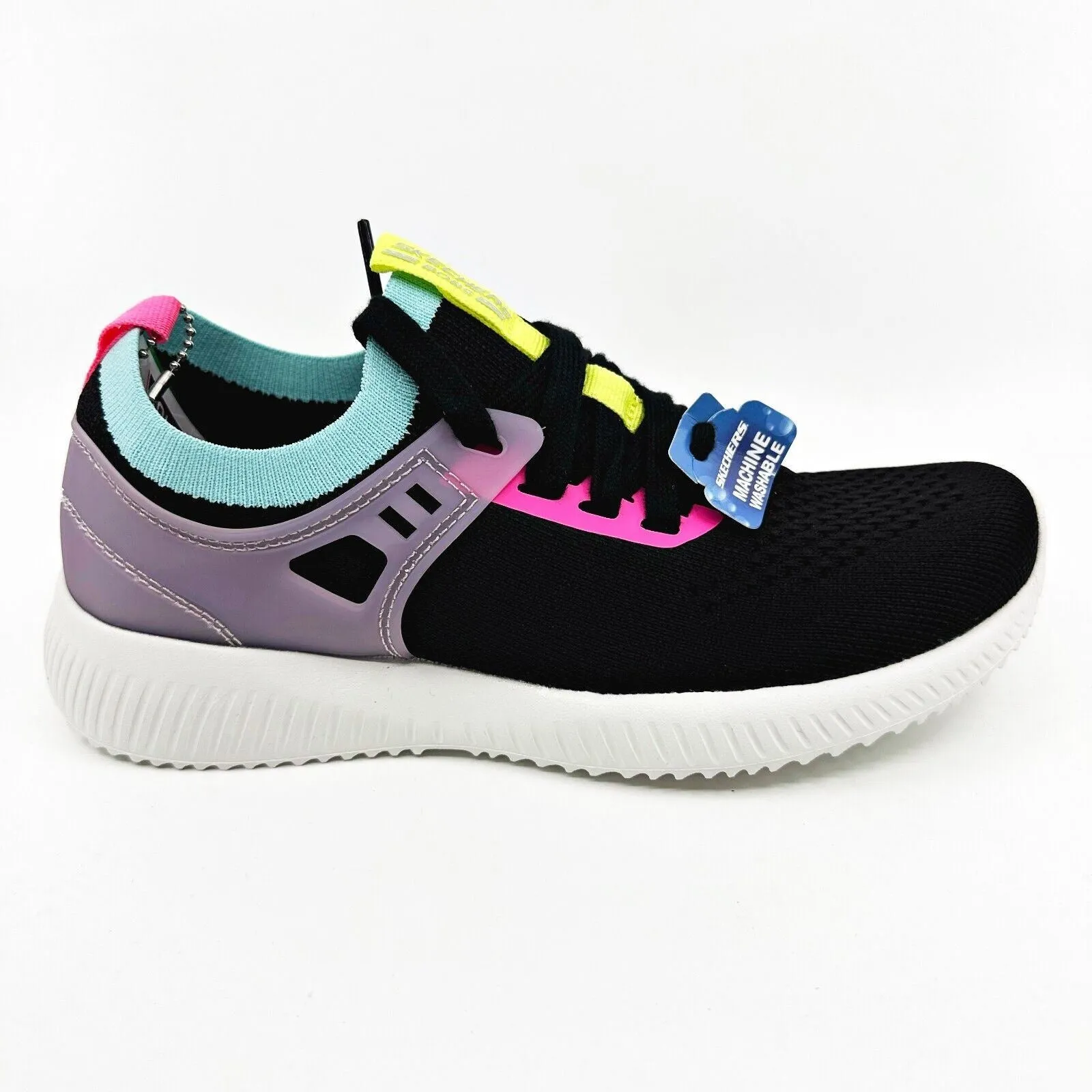 Skechers Bobs Squad Jungle Gem Black Womens Slip On Sneakers
