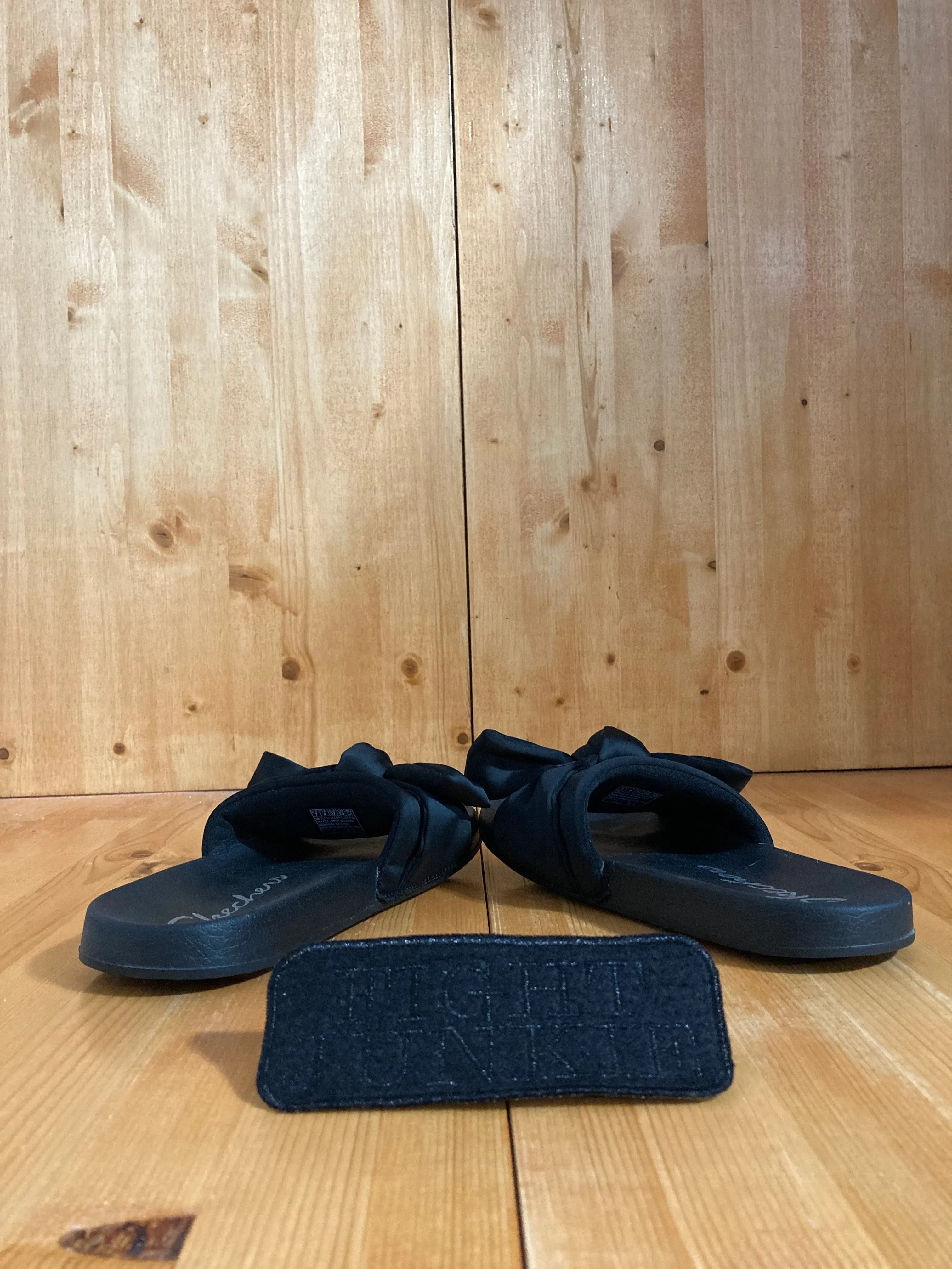 SKECHERS SKETCHERS 2ND TAKE TIED UP BOW Women's Size 7 Sandals Black 31533